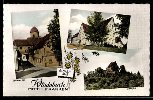 Ansichtskarte windsbach - ansichtskarte,