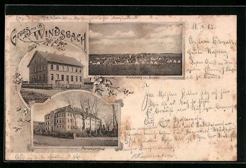 Windsbach teilansicht von - ak, windsbach,