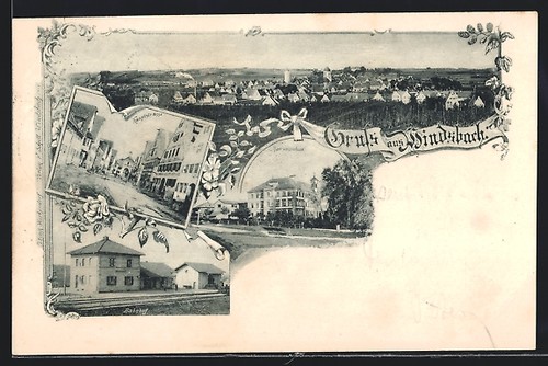 Windsbach bahnhof - ak,
