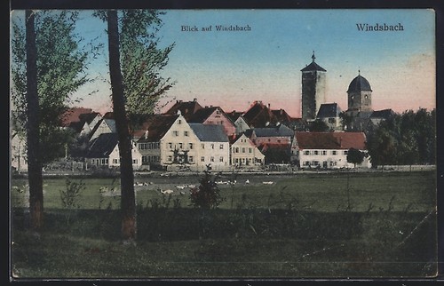 Windsbach blick auf den - windsbach,, ort